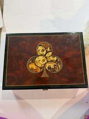 Poker Set in Wooden Case -